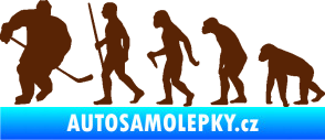 Samolepka Evoluce 003 hokej levá hnědá