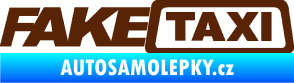 Samolepka Fake taxi nápis hnědá