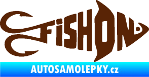 Samolepka Fish On rybička hnědá