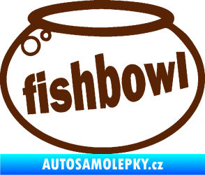 Samolepka Fishbowl akvárium hnědá