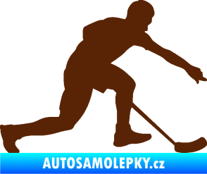 Samolepka Florbal 005 pravá hnědá