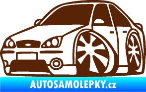 Samolepka Ford Mondeo karikatura levá hnědá