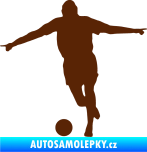 Samolepka Fotbalista 015 levá hnědá
