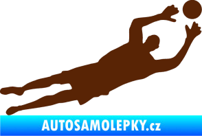 Samolepka Fotbalista 026 pravá brankář hnědá