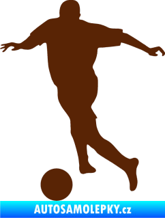 Samolepka Fotbalista 030 levá hnědá