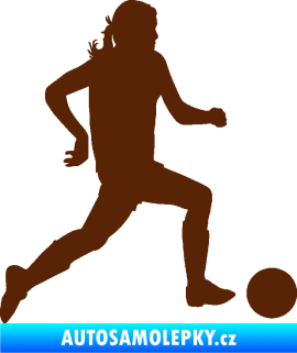 Samolepka Fotbalistka 001 pravá hnědá