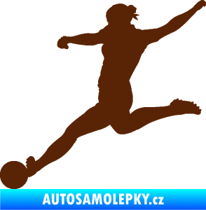 Samolepka Fotbalistka 002 levá hnědá