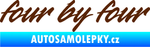Samolepka Four by four hnědá