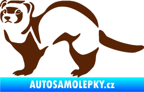 Samolepka Fretka 002 levá hnědá