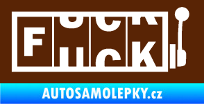 Samolepka Fuck kasino hnědá