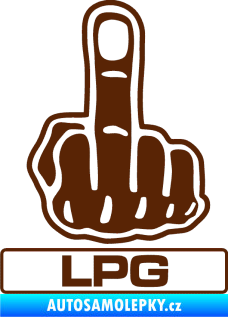 Samolepka Fuck off LPG hnědá