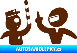 Samolepka Fuck the police 003 hnědá