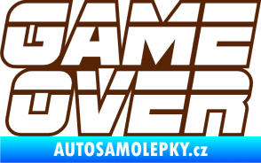 Samolepka Game over nad sebou 002 hnědá