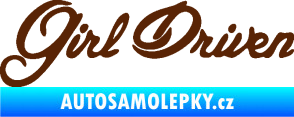 Samolepka Girl driven hnědá