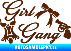 Samolepka Girl gang 001 hnědá