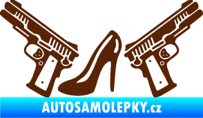 Samolepka Girl mafia 002 levá hnědá