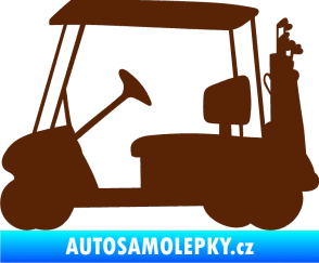 Samolepka Golfista 012 levá vozík hnědá