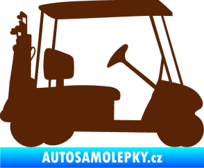 Samolepka Golfista 012 pravá vozík hnědá