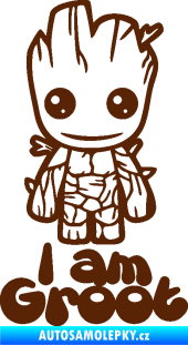 Samolepka Groot 001 levá s nápisem hnědá