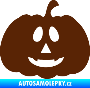 Samolepka Halloween 017 pravá dýně hnědá