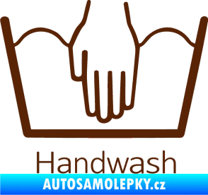 Samolepka Handwash ruční mytí hnědá