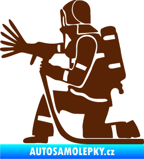 Samolepka Hasič 007 levá hnědá