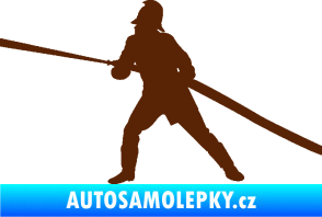 Samolepka Hasič 009 levá hnědá