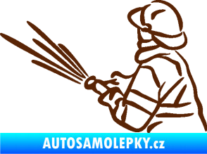 Samolepka Hasič 015 levá hnědá