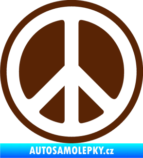 Samolepka Hippies 002 hnědá