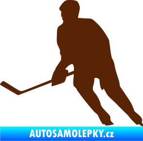 Samolepka Hokejista 013 levá hnědá