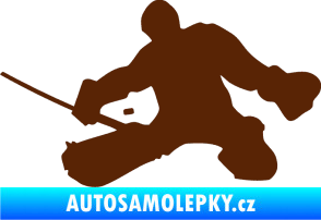Samolepka Hokejista 015 levá brankář hnědá