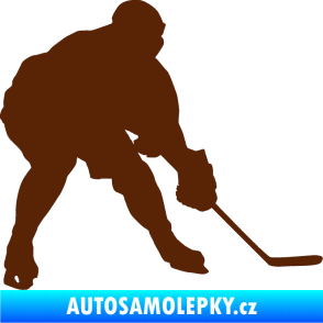 Samolepka Hokejista 016 pravá hnědá