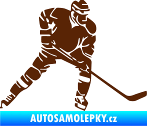 Samolepka Hokejista 026 pravá hnědá