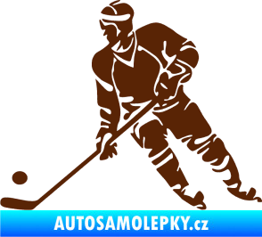 Samolepka Hokejista 027 levá hnědá