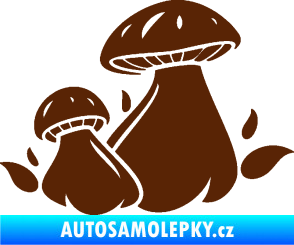 Samolepka Houby 002 pravá hnědá