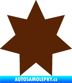 Samolepka Hvězda 003 hnědá