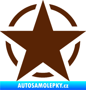 Samolepka Hvězda US Army 001 hnědá