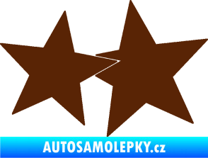 Samolepka Hvězdy 002 pravá spojené hnědá