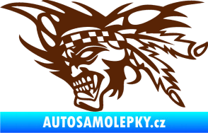 Samolepka Indián 001 levá hnědá