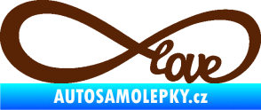 Samolepka Infinity 004 love hnědá