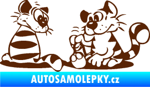 Samolepka Interiér 010 pravá kočičky hnědá
