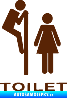 Samolepka Interiér 013 - Toilet hnědá