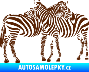 Samolepka Interiér 019 pravá zebry hnědá