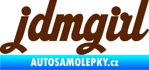 Samolepka Jdm girl 002 nápis hnědá
