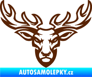 Samolepka Jelen 006 hnědá