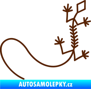 Samolepka Ještěrka 007 pravá hnědá