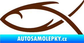 Samolepka Jesus rybička 008 hnědá