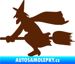 Samolepka Ježibaba levá hnědá