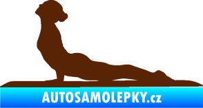 Samolepka Jóga 004 levá hnědá