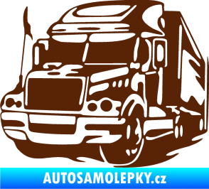 Samolepka Kamion 002 levá nákladní auto hnědá